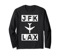 Code de Voyage pour itinéraire d'avion JFK à LAX New York Los Angeles Manche Longue