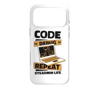 Code Debug Repeat Sysadmin Life Opérations informatiques Administrateur Coque pour iPhone 17 Pro Max
