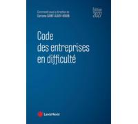 Code des entreprises en difficulté 2027