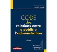 Code des relations entre le public et l'administration CHABANOL-D+MANIER-N (Auteur)