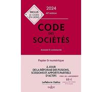 Code des sociétés 2024 40ed - Annoté et commenté