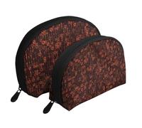 Code du programmateur Rouge, Trousse de Maquillage Coquille Femme Petit Porte-Monnaie Trousse de Toilette Trousse à cosmétiques 2 pièces