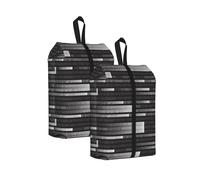 Code du Programmeur Black， Lot de 2 Sacs à Chaussures de Voyage, Sacs de Rangement imperméables, Organisateur de Chaussures pour Les Voyages et la Maison