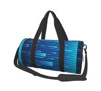 Code du Programmeur Bleu, Sac de Voyage de Grande capacité, Sac à Main Rond, Sac de Voyage de Sport, fourre-Tout, Sac de Fitness