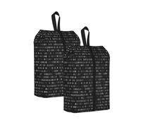 Code du Programmeur Noir Noir， Lot de 2 Sacs à Chaussures de Voyage, Sacs de Rangement imperméables, Organisateur de Chaussures pour Les Voyages et la Maison