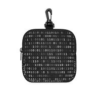 Code du Programmeur Noir Noir,Pochette de Rangement carrée à Fermeture éclair, Porte-Monnaie en néoprène, Petit Portefeuille, Pochette à Monnaie, Porte-Monnaie