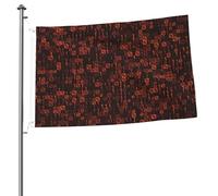 Code du programmeur Red : mâts de drapeau de jardin personnalisés, drapeaux de 90 cm x 60 cm avec œillets
