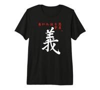 Code du Samouraï GI Droiture Calligraphy Japonaise Bushido T-Shirt Haut de Gamme