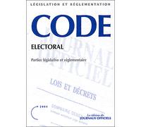 Code électoral Parties législative et règlementaire - Collectif - Journaux Officiels - broché - Etude