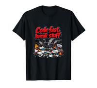 Code Fast Break Stuff Programmateur Humour Adulte Graphique T-Shirt