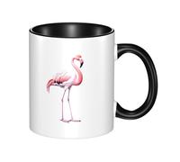 Code Flamingo Tasse en céramique double couleur, tasse classique à grande anse, convient pour le bureau et la maison - Passe au micro-ondes