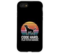 Code Hard Play Fetch Harder Programmer Dog Lover Coque pour iPhone SE (2020) / 7/8