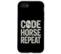 Code Horse Repeat Programmer Humour équestre Coque pour iPhone SE (2020) / 7/8