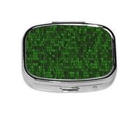 Code informatique décimal vert, boîte à pilules Meta à 2 compartiments, organiseur portable