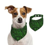 Code Informatique décimal Vert du Programmeur,Bandanas pour Chien, écharpe en Coton, Bavoirs réglables pour Animaux de Compagnie,S