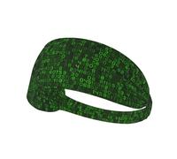 Code Informatique décimal Vert du Programmeur,Bandeau de Sport Unisexe, Bandeau élastique Multi-usages pour Cheveux