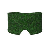 Code informatique décimal vert du programmeur,Masque pour les yeux bloquant la lumière Cache-yeux et cache-oreilles pour le sommeil