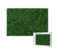 Code Informatique décimal Vert du Programmeur,Puzzle Familial en Bois de 1 000 pièces pour Adultes et Adolescents, décoration d'intérieur