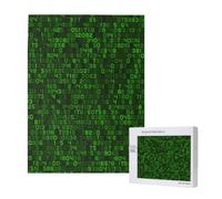Code Informatique décimal Vert du Programmeur,Puzzle Familial en Bois de 500 pièces pour Adultes et Adolescents