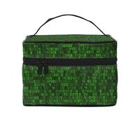 Code Informatique décimal Vert du Programmeur, Trousse de Maquillage Trousse à cosmétiques Trousse de Toilette de Voyage Portable Trousse à Crayons