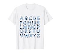 Code Morse T-Shirt Graphique avec Valeur, Homme, Blanc, S