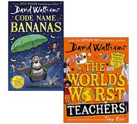 Code Name Bananas & The Worlds Worst Teachers By David Walliams 2 Books Collection Set