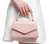 CODE Nouveau sac de soirée pour femme, rose, sac à main en PU rétro classique brillant, convient pour les robes de soirée, sac cosmétique portable, portefeuille, affaires, trajets, avec bandoulière am