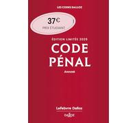 Code pénal 122ed - Édition limitée 2025, annoté