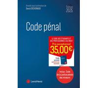 Code pénal 2025 - David Dechenaud - LexisNexis - relié - Etude