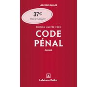Code pénal 2026 annoté. Édition limitée. 123e éd.
