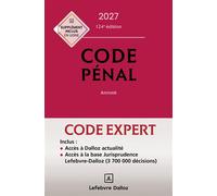 Code pénal 2027, annoté 124ème édition - Yves Mayaud - Dalloz - relié - Manuel