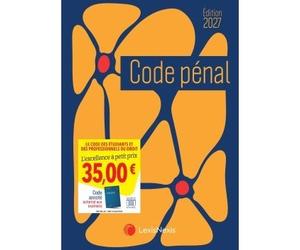 Code pénal Jaquette 2027 - Jaquette Flower power - David Dechenaud - LexisNexis - relié - Manuel