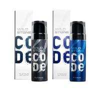 Code Platinum & Titanium Lot de 2 vaporisateurs de parfum sans gaz pour homme 120 ml chacun