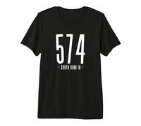 Code régional 574 South Bend Indiana T-Shirt Haut de Gamme