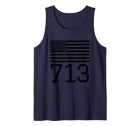 Code régional 713 Drapeau américain États-Unis Houston Texas TX Débardeur