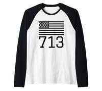 Code régional 713 Drapeau américain États-Unis Houston Texas TX Manche Raglan