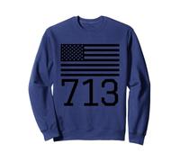 Code régional 713 Drapeau américain États-Unis Houston Texas TX Sweatshirt