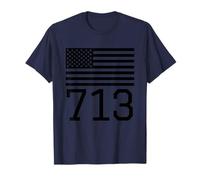 Code régional 713 Drapeau américain États-Unis Houston Texas TX T-Shirt
