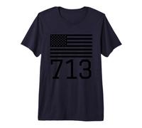 Code régional 713 Drapeau américain États-Unis Houston Texas TX T-Shirt Haut de Gamme