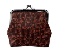 Code Rouge du Programmeur,Porte-Monnaie en Cuir PU, Petit Portefeuille, Pochette à Monnaie avec Fermoir Baiser