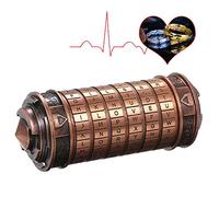 Code Toys Cadenas en métal Cryptex Cadeau de mariage Saint-Valentin Mot de passe