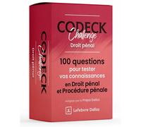 Codeck Challenge : Droit pénal et procédure pénale. 100 questions pour tester vos connaissances en Droit 100 cartes questions-réponses - Collectif - Dalloz - Boîte ou accessoire - Scolaire / Universit
