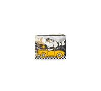 Codello Trousse à cosmétiques en coton Peanuts Racing Team, gris/jaune