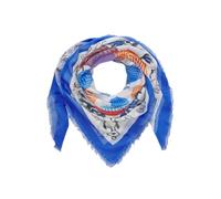 CODELLO X Peanuts Foulard en coton léger avec motifs cacahuètes, bleu multicolore