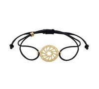 CODEONE Bracelet Race en nylon noir | acier inoxydable argenté ou doré | Design artisanal | Frein vélo | Coffret cadeau, Mediano, Métal, Sans pierre