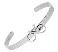 CODEONE Bracelet Silver Bike | Bracelet réglable et flexible | Acier inoxydable | Design artisanal sportif | Cyclisme | Coffret cadeau, Mediano, Métal, Pas de gemme