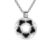 CODEONE Pendentif ballon de football en acier inoxydable | Design artisanal sportif | Pendentif football | Coffret cadeau, Mediano, Métal, Pas de gemme