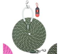 Codepets - Laisse de dressage en nylon robuste, poignée confortable en silicone, très réfléchissante, sans nœuds, pour chiens de taille moyenne et grande, pour l'extérieur, la marche - Vert - 6,1 m x