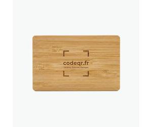 CodeQR.fr - Carte de visite numérique sans contact QR Code | Compatible Smartphones | Paramétrable en ligne | Idéal Commerciaux, Entreprises (Bambou)