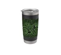 Coder Cycliste Cyberpunk Digital Code Bike Design Gobelet isotherme en acier inoxydable double paroi